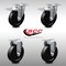 Service Caster 5 Inch SS Soft Rubber Wheel Top Plate Caster Lock Brake 2 Rigid SCC, 2PK SCC-SSTTL20S514-SRS-2-R-2 - alternate 2